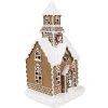 Clayre & Eef Maison en pain dépices avec LED 13x11x25 cm Polyrésine Décoration de Noël