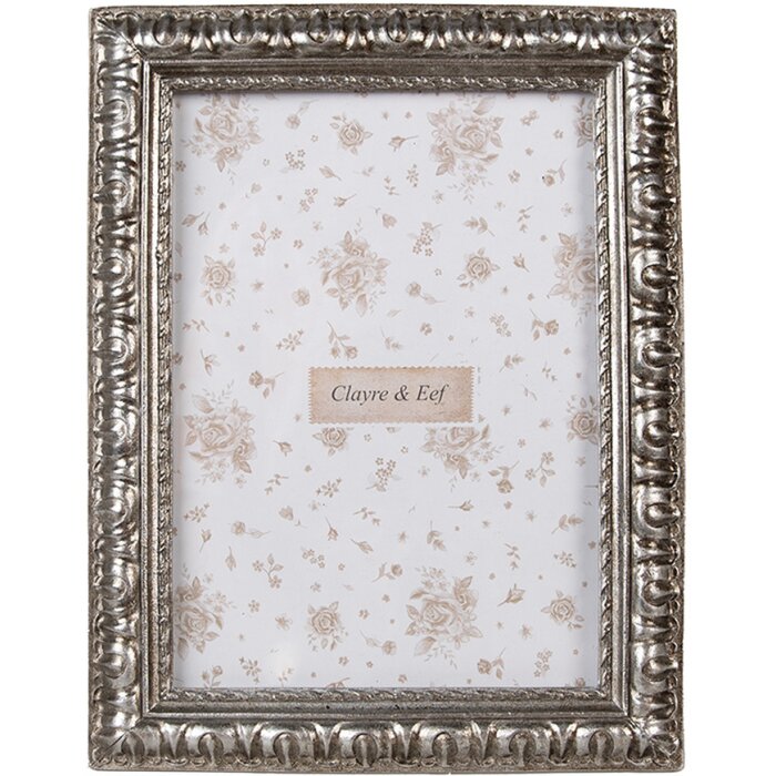 Clayre & Eef 2F1172 Cadre photo argent 17x2x22 cm / 13x18 cm style boho