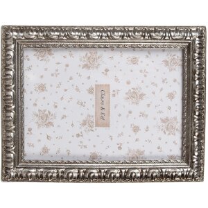 Clayre & Eef 2F1172 Cadre photo argent 17x2x22 cm / 13x18 cm style boho