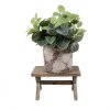 Clayre & Eef 6H2315 Table de plante en bois brun 24x13x14 cm style bohème