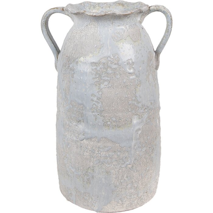 Clayre & Eef Vase 19x16x28 cm Gris Terracotta Décoration style maison de campagne