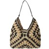 Juleeze JZBG0297 Sac de plage Beige Noir 38x40 cm Boho Synthétique