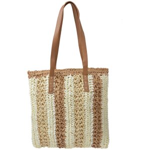 Juleeze JZBG0302 Sac de plage 36x40 cm Beige Marron...