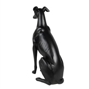 Clayre & Eef 6PR5069 Figurine décorative Chien noir 20x10x30 cm Polyrésine