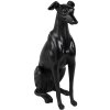 Clayre & Eef 6PR5069 Figurine décorative Chien noir 20x10x30 cm Polyrésine