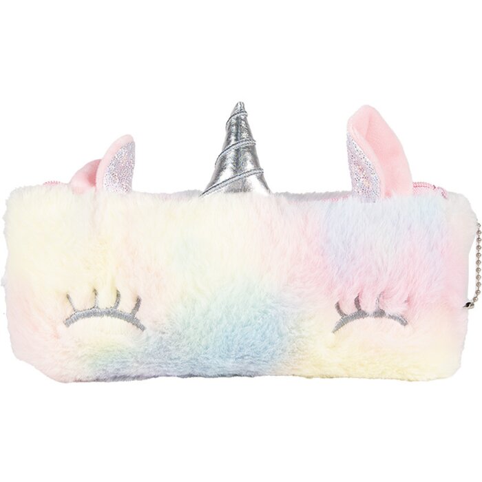 Juleeze JZWA0207 Bourse Licorne fourrure synthétique 21x2x14 cm pastel