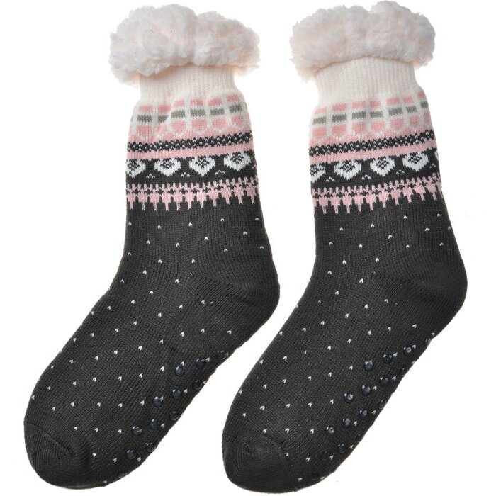 Juleeze JZSK0025Z Chaussettes Noir One Size antidérapantes chaudes