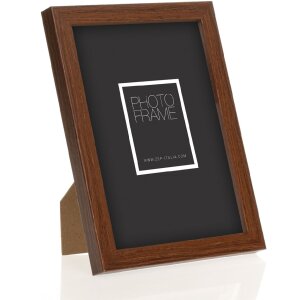 Cadre en bois ZEP Halle 10x15 cm Marron Profilé bloc Verre clair Poseur