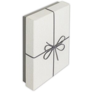 ZEP Box Piacenza B 32x32x4 cm Boîte cadeau avec ruban Gris