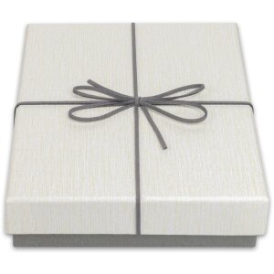 ZEP Box Piacenza B 32x32x4 cm Boîte cadeau avec ruban Gris