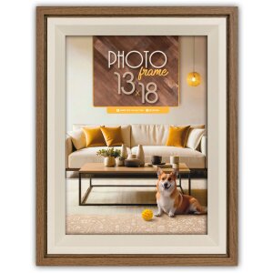 ZEP Bologna Cadre photo marron 18x24 cm MDF aspect bois...