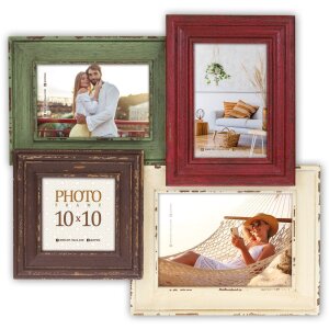 ZEP Gedda Cadre photo en bois 39,5x38 cm Kit de 4 cadres...