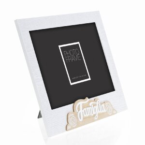 Cadre photo en bois ZEP 20x30 cm Famiglia avec support et possibilité de suspension