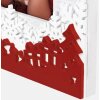 ZEP Verbier ZT8346 Cadre photo en bois 10x15 cm Blanc Rouge Design de Noël