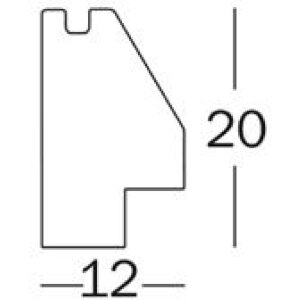 Walther cadre en bois Silhouette NW824W blanc 18x24 cm MDF baguette verre clair