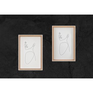 Walther cadre en bois Silhouette NW824W blanc 18x24 cm MDF baguette verre clair