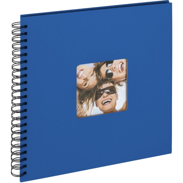 Album spirale Walther Fun bleu royal 30x30 cm 50 pages noir carton photo