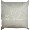 Clayre & Eef CHS21 Housse de coussin Beige Vert 45x45 cm Romantique Polyester