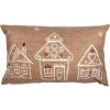 Clayre & Eef GBB36 Housse de coussin Marron Blanc 30x50 cm style cottage polyester