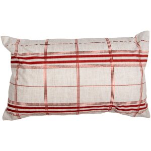 Clayre & Eef NWV36-4 Housse de coussin Beige Rouge Motif cerf 30x50 cm style campagnard