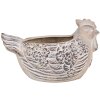 Clayre & Eef 6TE0542L Pot de fleurs Poulet Beige Marron 26x16x15 cm