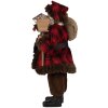 Clayre & Eef 65595 Père Noël figurine décorative 18x10x27 cm rouge brun style rustique