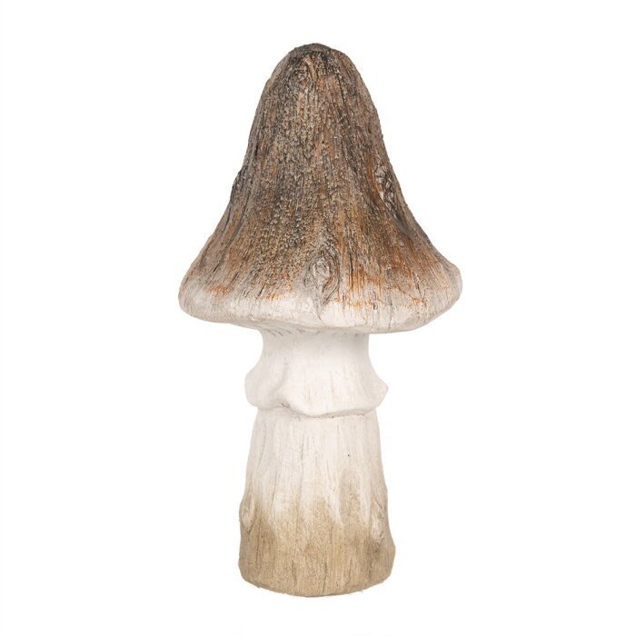 Clayre & Eef 6CE1764 Champignon décoratif en céramique brun blanc Ø 12x22 cm