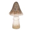 Clayre & Eef 6CE1764 Champignon décoratif en céramique brun blanc Ø 12x22 cm