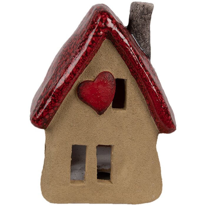 Clayre & Eef 6CE1776 Décoration Maison Marron Rouge 12x9x16 cm Noël Céramique