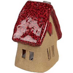 Clayre & Eef 6CE1777 Décoration Maison Marron Rouge Céramique 10x8x13 cm style rustique