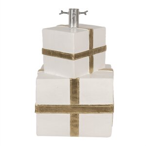 Clayre & Eef 6MG0052 Support pour sapin de Noël 30x28x48 cm blanc