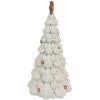 Clayre & Eef 6PR4245 Sapin de Noël Décoration Blanc Marron Ø 15x31 cm Polyrésine