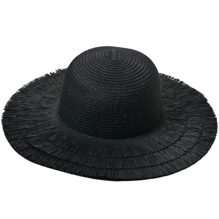 Juleeze JZHA0102Z chapeau femme noir design franges élégance