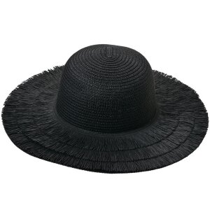 Juleeze JZHA0102Z chapeau femme noir design franges...