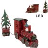 Clayre & Eef 6PR4239 Train avec décoration LED Rouge Vert 30x7x21 cm Maison de campagne