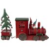 Clayre & Eef 6PR4239 Train avec décoration LED Rouge Vert 30x7x21 cm Maison de campagne