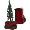 Clayre & Eef 6PR4239 Train avec décoration LED Rouge Vert 30x7x21 cm Maison de campagne