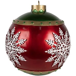 Clayre & Eef 6PR4249 Boule de Noël rouge polyrésine Ø 39x44 cm