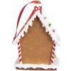 Clayre & Eef 6PR4255 Décoration Pendentif Maison Marron Blanc 7x5x9 cm