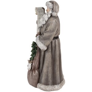 Clayre & Eef 6PR4282 Père Noël Décoratif Gris 22x18x40 cm Classique