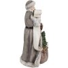 Clayre & Eef 6PR4282 Père Noël Décoratif Gris 22x18x40 cm Classique