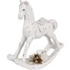 Clayre & Eef 6PR4285 Deko Cheval à bascule Blanc Antique 25x7x25 cm Polyrésine