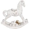 Clayre & Eef 6PR4285 Deko Cheval à bascule Blanc Antique 25x7x25 cm Polyrésine