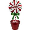 Clayre & Eef 6Y5626 Décoration Lollipop rouge blanc métal 12x9x26 cm