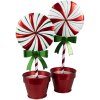 Clayre & Eef 6Y5626 Décoration Lollipop rouge blanc métal 12x9x26 cm