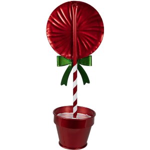 Clayre & Eef 6Y5627 Décoration Lollipop rouge métal 12x9x31 cm