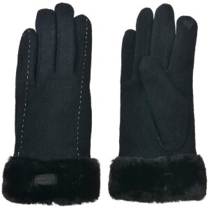 Juleeze JZGL0090Z Gants Noir 9x23x2 cm Fourrure...