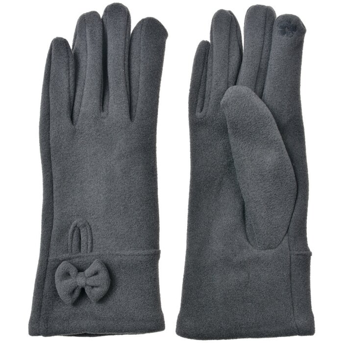 Juleeze JZGL0091G Gants dhiver 9x23x1 cm gris avec ruban