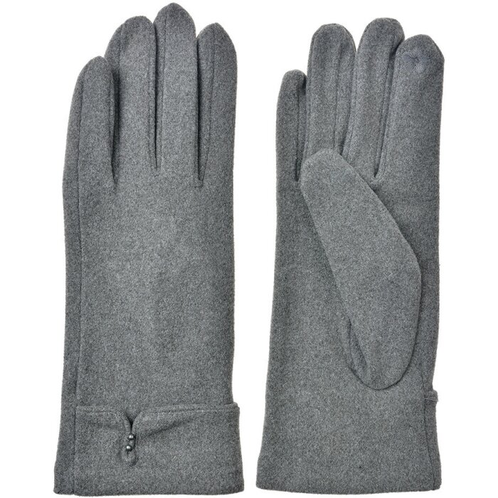 Juleeze JZGL0092G Gants gris 9x23x1 cm 100% polyester chaud et élégant