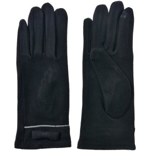 Juleeze JZGL0093Z Gants Noir 9x23x1 cm Ruban et noeud...